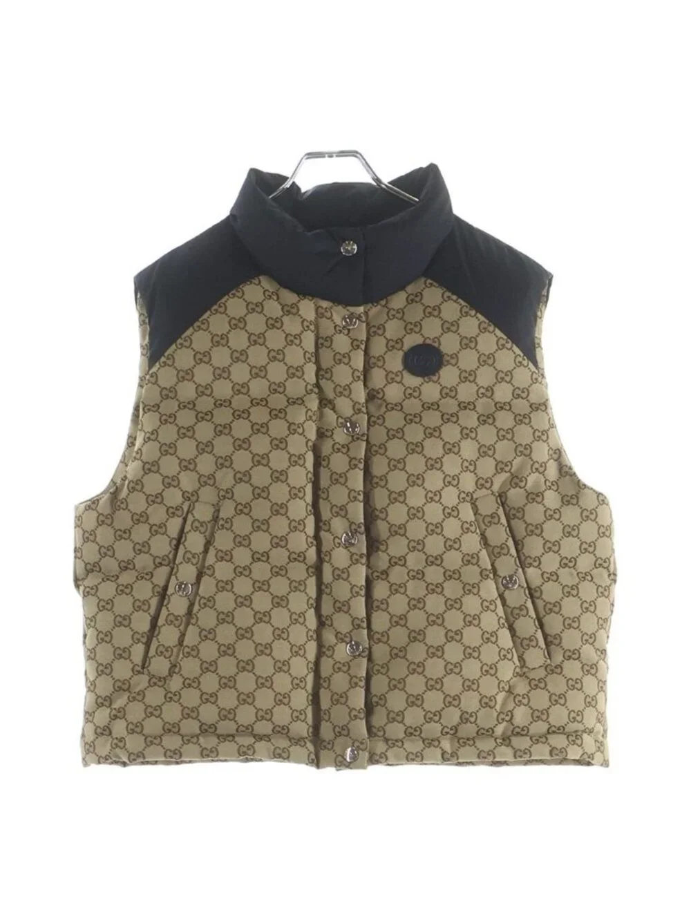 Gucci GG Cotton Canvas Down Vest Beige 36